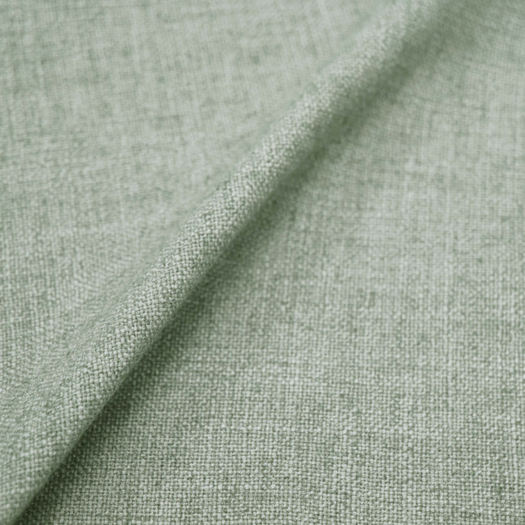Twin Seafoam Linen Upholstered Bed with Wingback Headboard