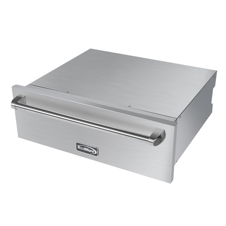 30-Inch Stainless Steel Built-In Warming Drawer with Three Compartments