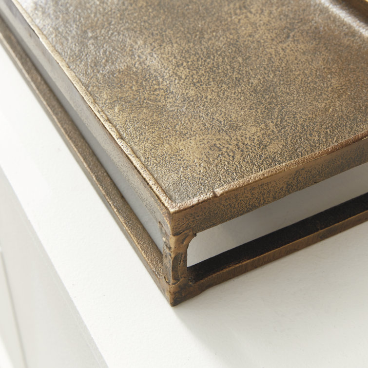 Cabot Antique Brass Cast Aluminum Decorative Tray