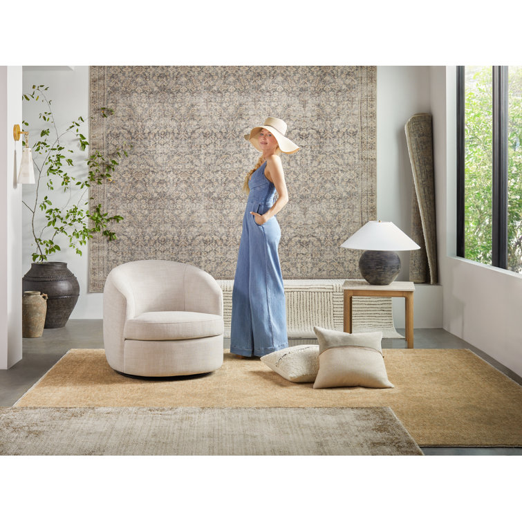 Ivory and Dark Brown Striped Synthetic Area Rug, 2'8" x 7'3"