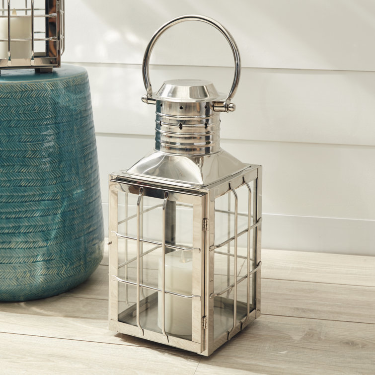 Nantucket Maritime 17.5" Silver Tabletop & Hanging Lantern
