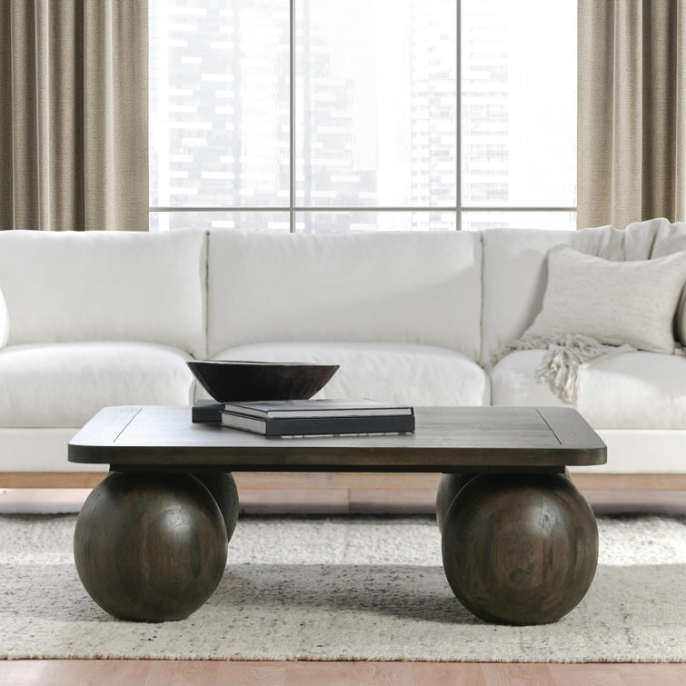 Redondo Dark Brown Solid Wood Square Coffee Table