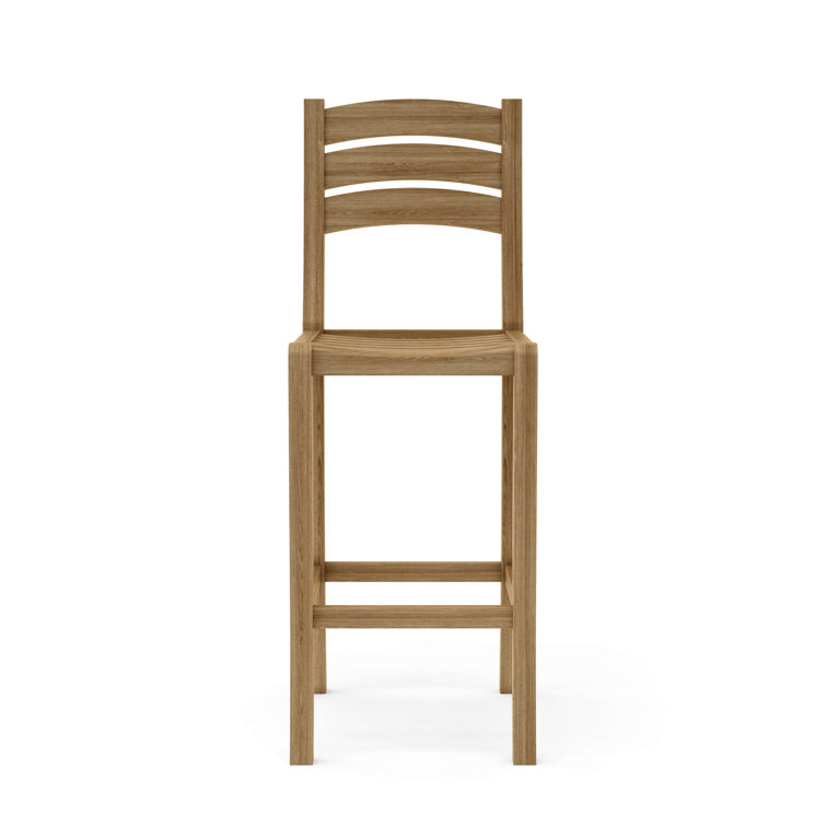 Avalon Natural Teak Wood Outdoor Bar Chair