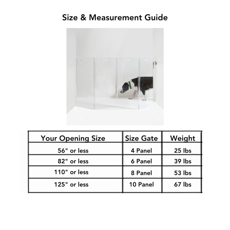 Clear Acrylic Zig Zag Wall Mounted Pet Gate with Metal Latch
