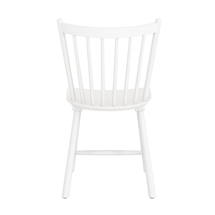 Gracie Oaks Windsor 15.7" Wide Solid Wood Slat Back Dining Chair (Set of 4)