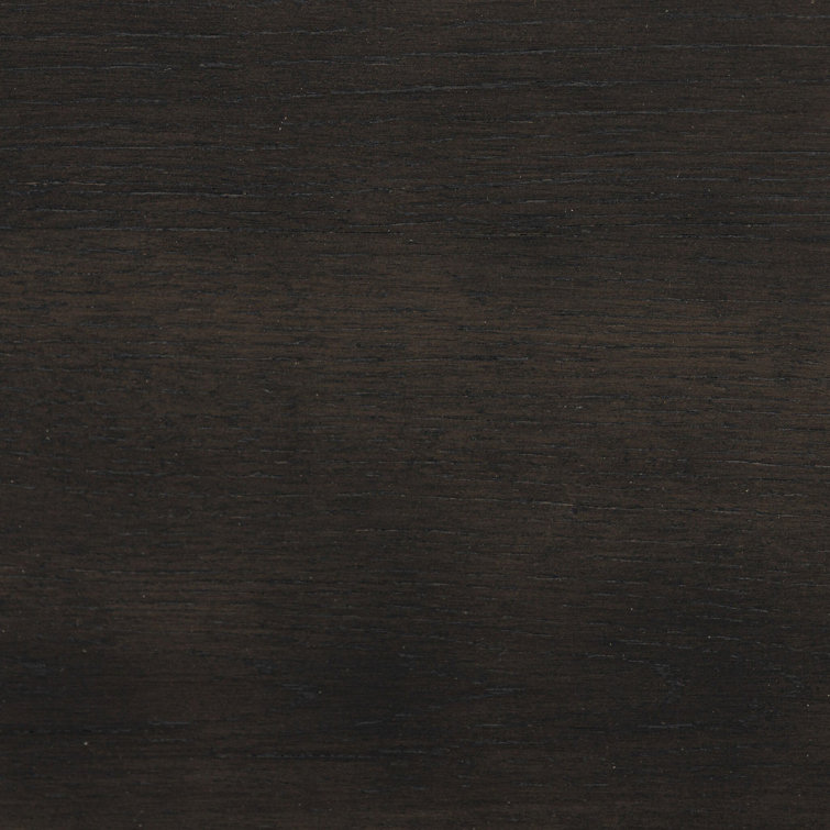 Smoked Black Oak Veneer Console Table with Storage