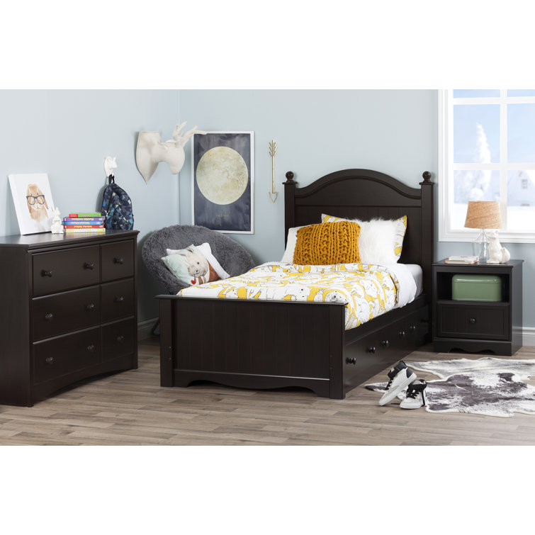 Espresso 6-Drawer Changing Table Dresser with Removable Station