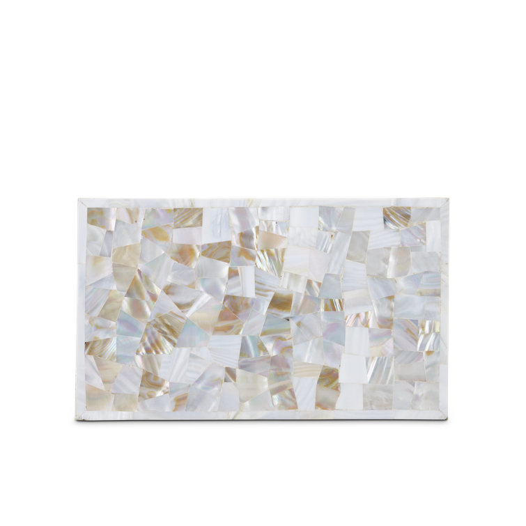 Ivory and Beige Mother of Pearl Lidded Decorative Box