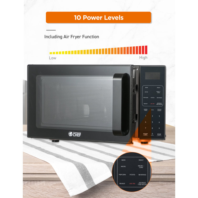 Black 0.9 Cu. Ft. Convection Microwave Air Fryer Combo
