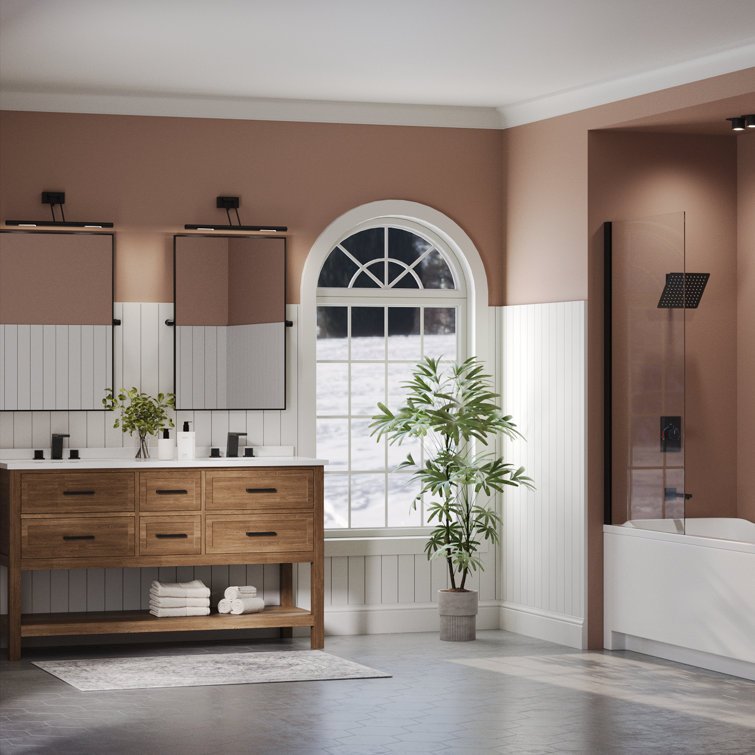 Matte Black Wall Mounted Rain Shower Faucet Set