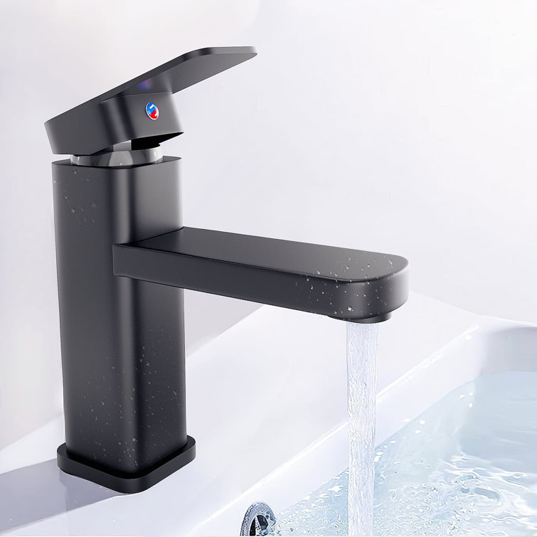 Matte Black Single Handle Bathroom Sink Faucet
