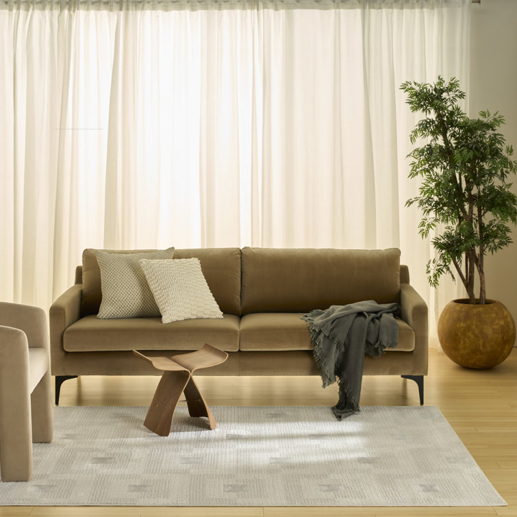 Nordic Beige Geometric Synthetic 5' x 7' Area Rug