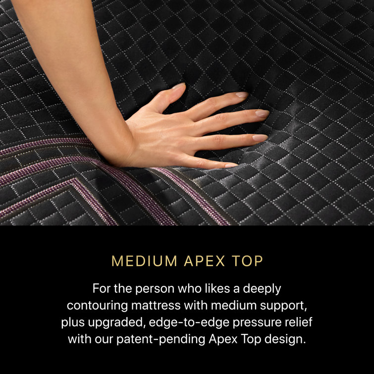 Queen Black Hybrid Mattress with Gel Memory Foam and Boxspring