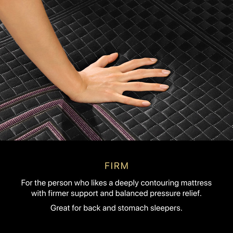 Full Black Hybrid Mattress with Boxspring and Adjustable Bed