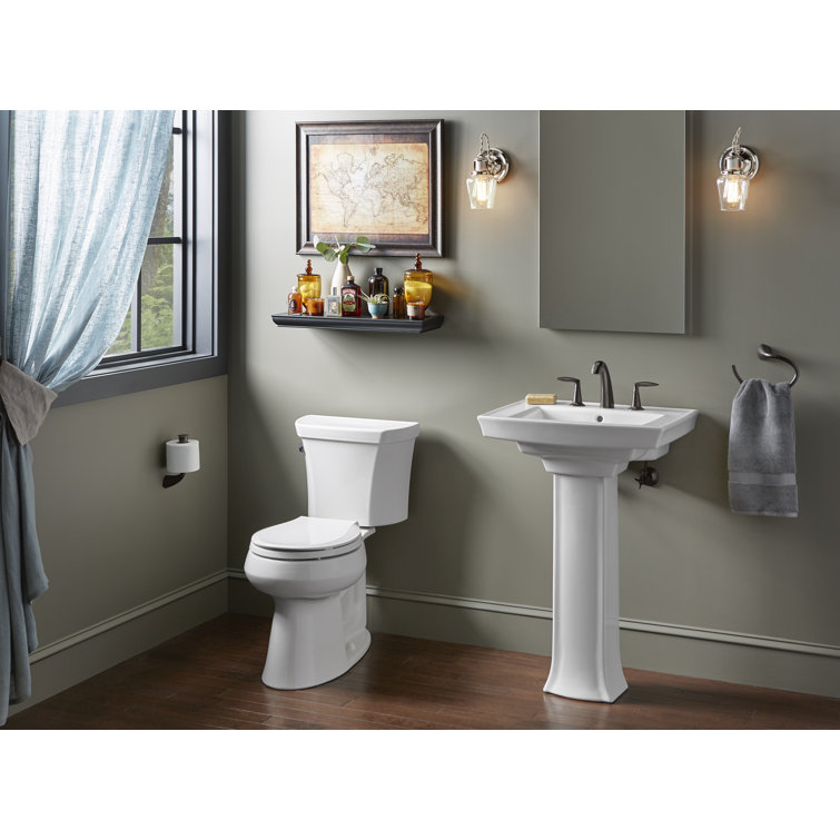 White Round High Efficiency Free Standing Toilet