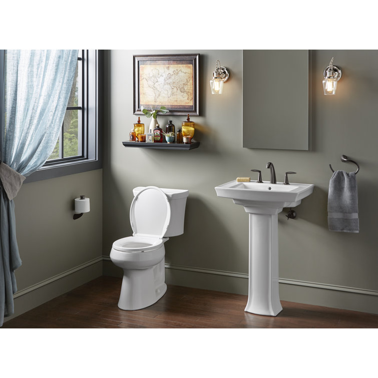White Round High Efficiency Free Standing Toilet