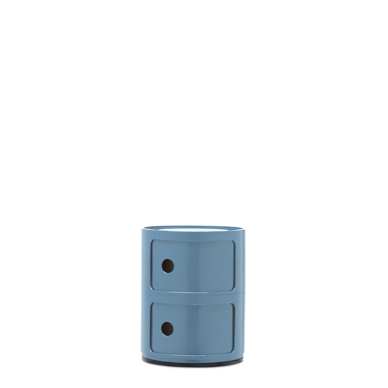 Sky Blue Recycled ABS Two-Drawer Side Table