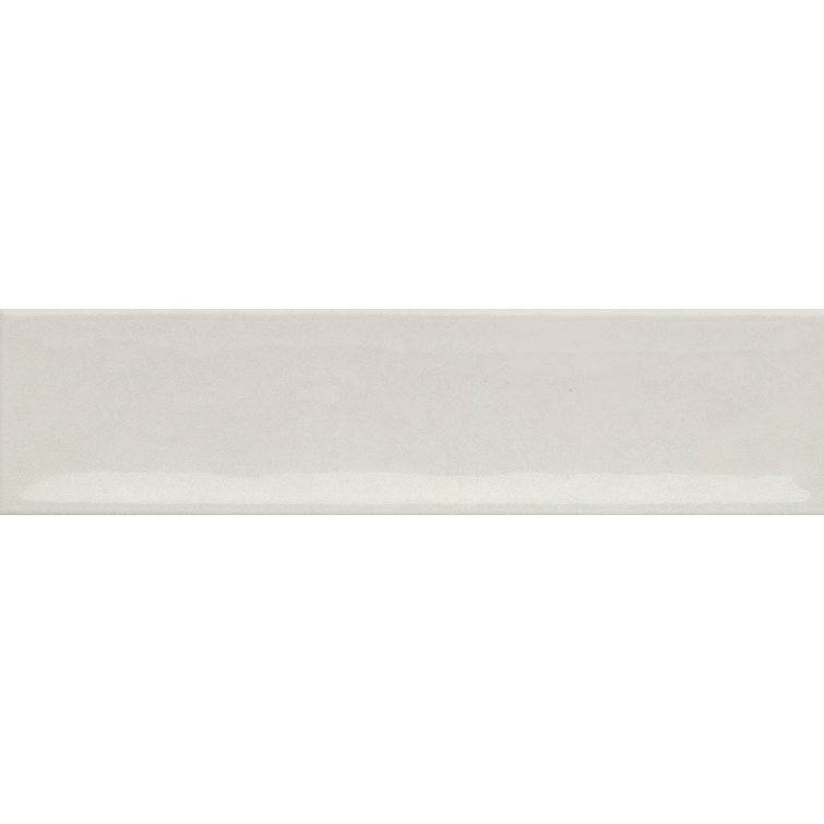 Raku White Glossy Ceramic 3x12 Wall Tile