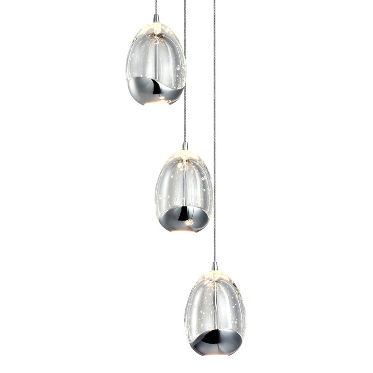 Artisan Deco 7.5" Polished Chrome Globe LED Pendant Light