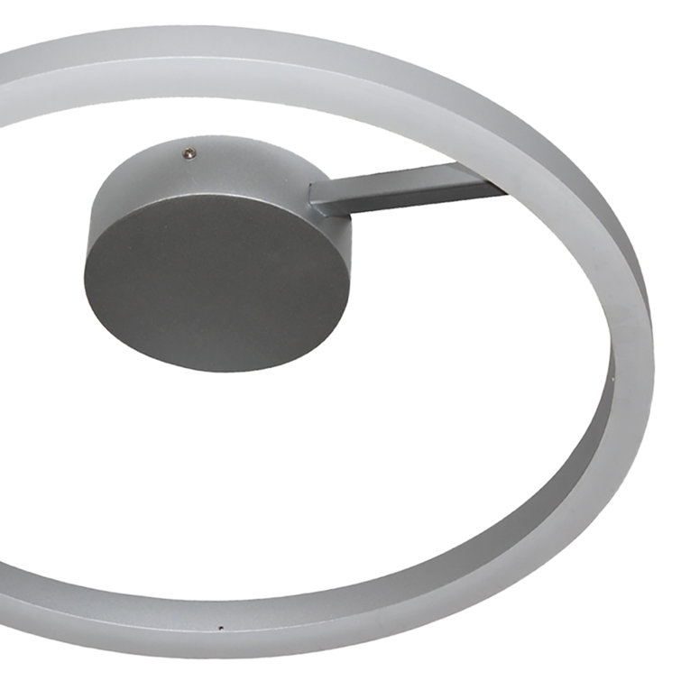 Zuben 20" Satin Nickel Modern LED Drum Ceiling Light