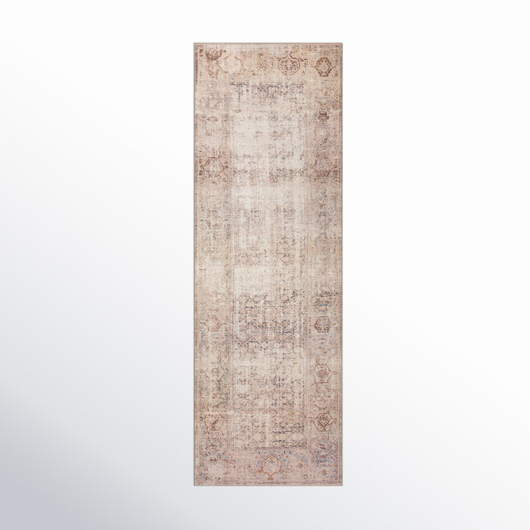 Georgie Ocean and Sand Synthetic Runner Rug 2'-6" x 7'-6"