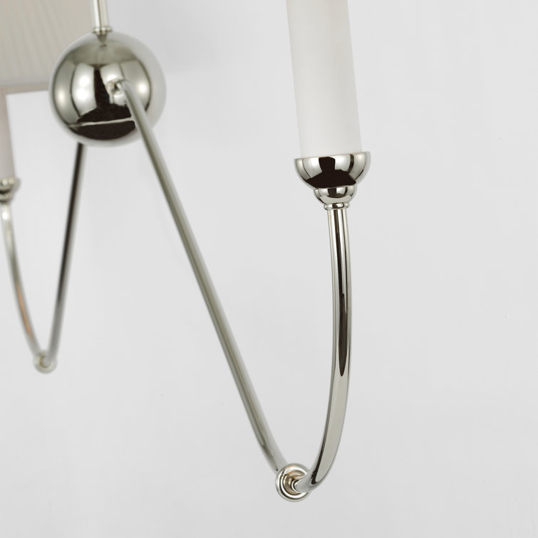 Ingela 65" Polished Nickel Linear Chandelier with Silk Pleat Shades