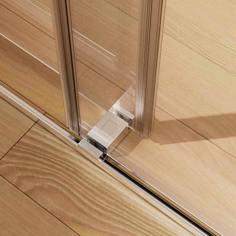 68-72 Inch Frameless Chrome Double Sliding Shower Door