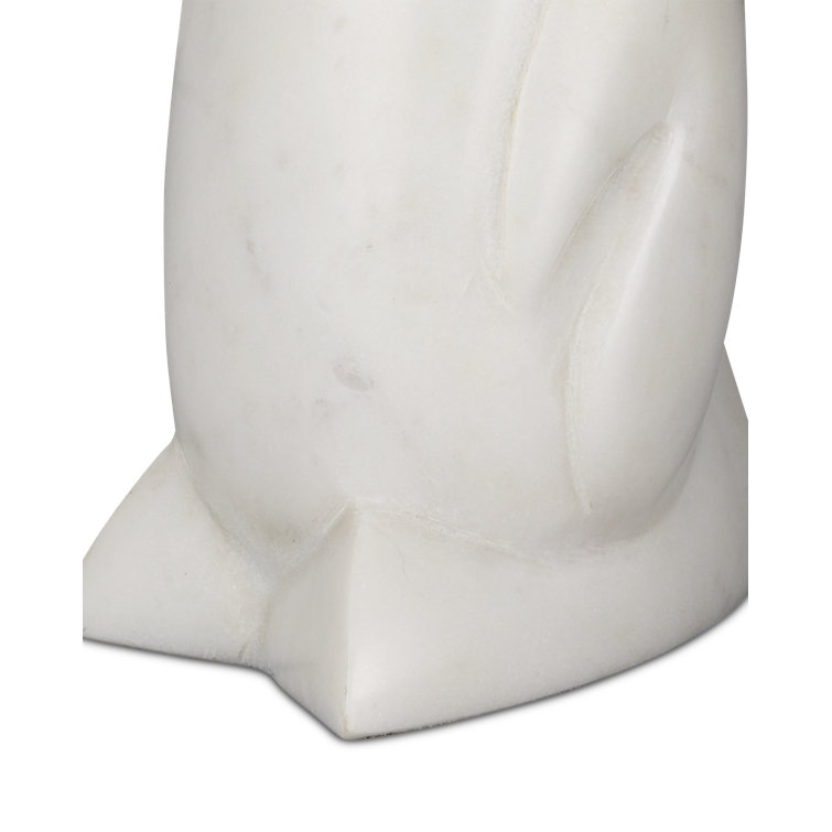 Black and White Porcelain Penguin Sculpture Set