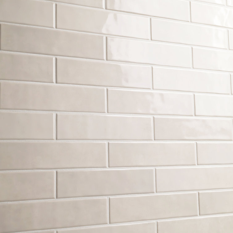 Dove Glossy White Ceramic Subway Wall Tile 3'' x 12''