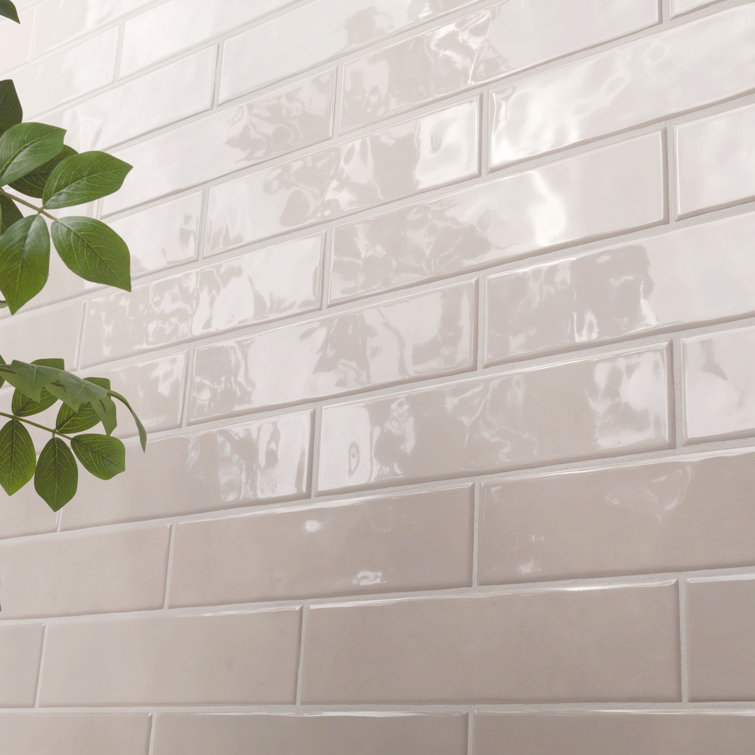 Dove Glossy White Ceramic Subway Wall Tile 3'' x 12''