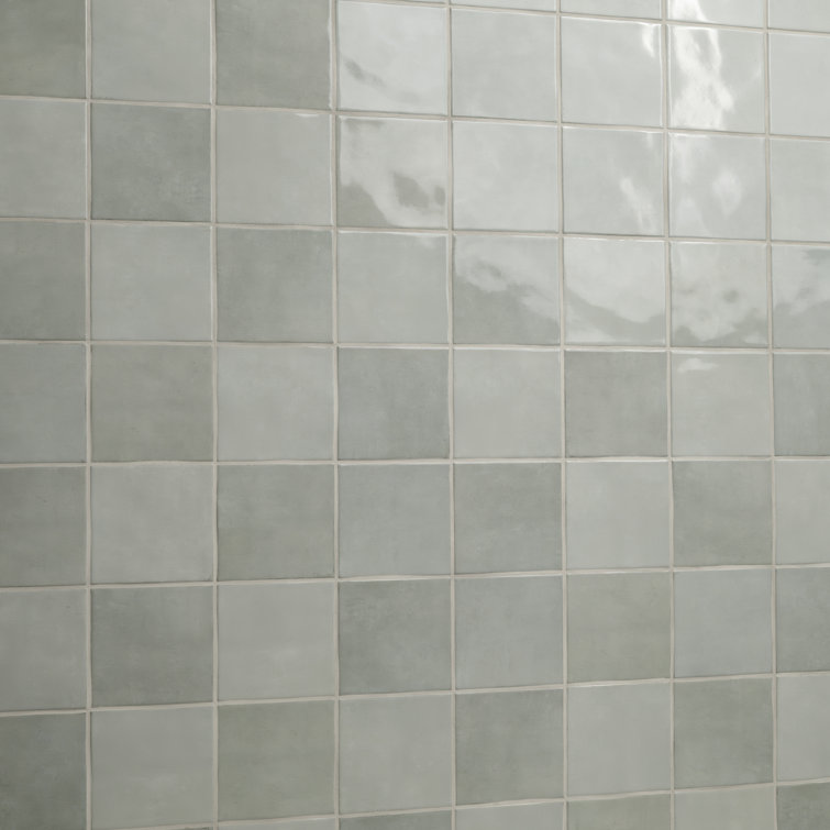 Jade Green Glossy Ceramic 5'' x 5'' Wall Tile