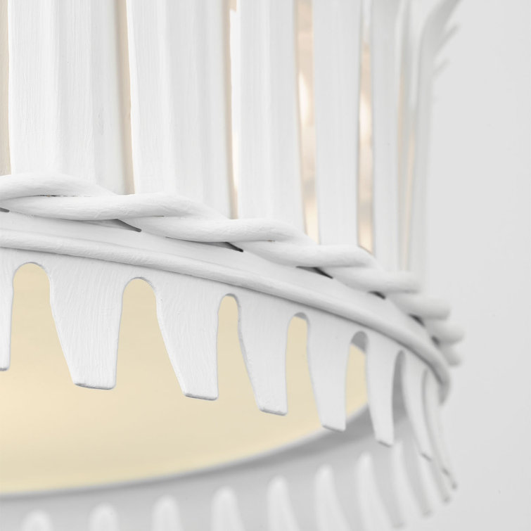 Leslie Plaster White 3-Light Steel Chandelier