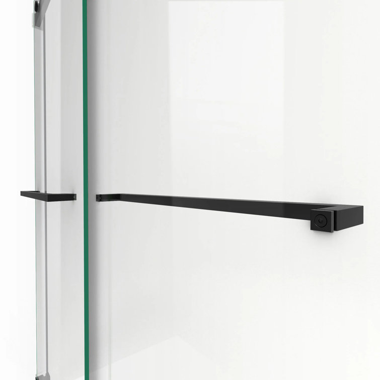 Essence 56-60" Matte Black Frameless Sliding Shower Door