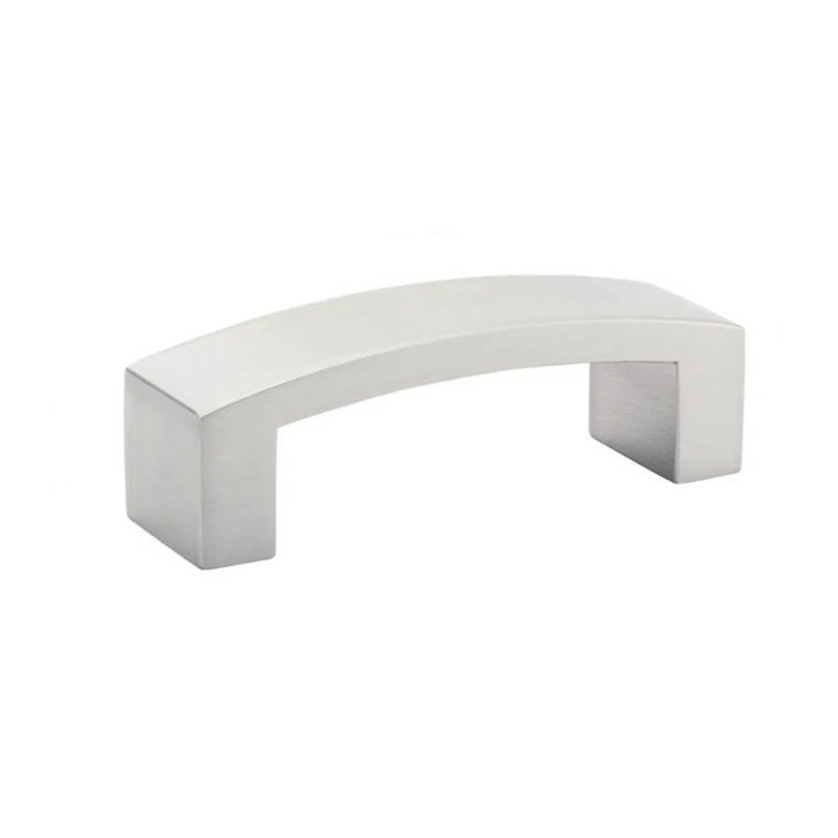 Satin Nickel 3" Modern Cabinet Pull with Mounting Hardware