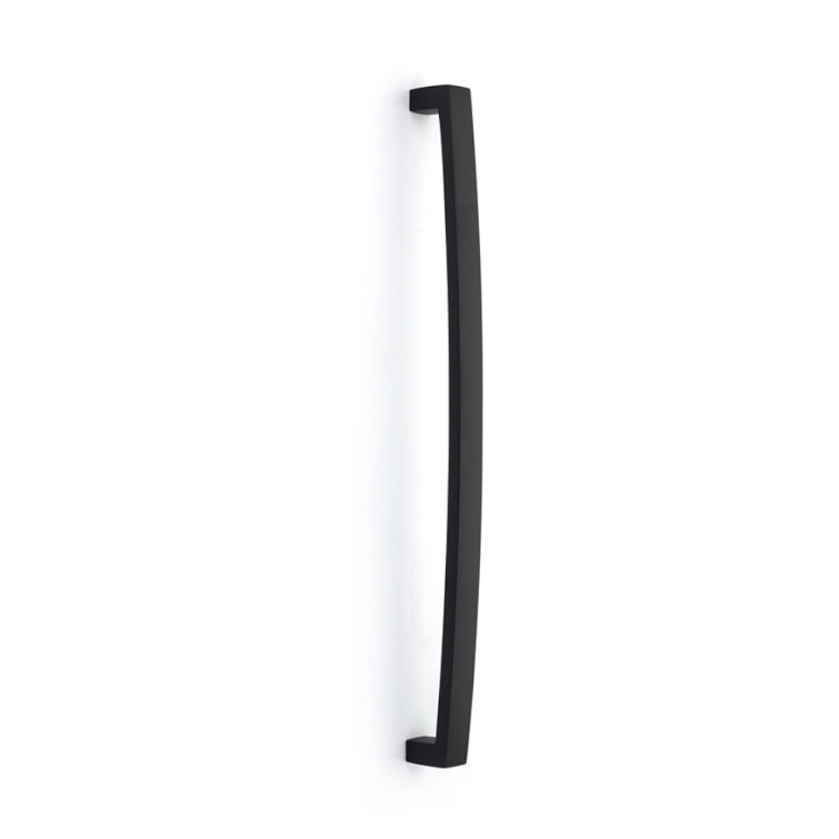Flat Black 4" Modern Mid-Century Cabinet Pull