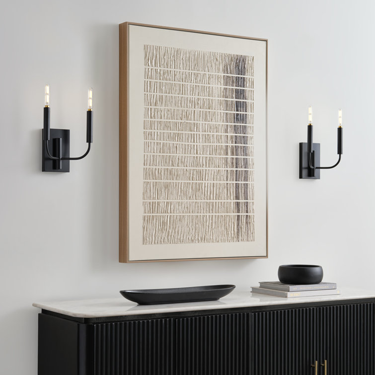 Brianna Polished Nickel 2-Light Dimmable Wall Sconce with White Linen Shade