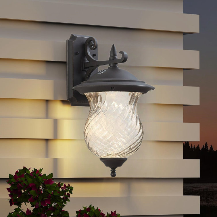 Oil-Rubbed Black LED Outdoor Wall Light with Clear Glass