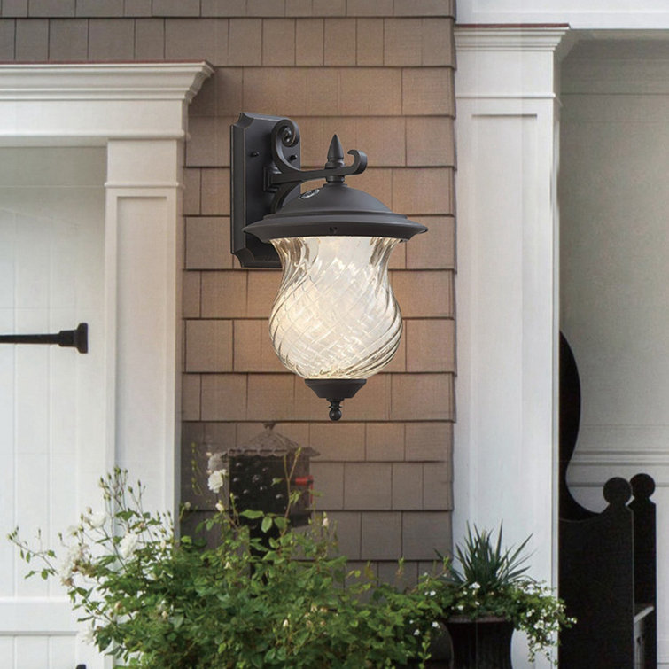 Oil-Rubbed Black LED Outdoor Wall Light with Clear Glass