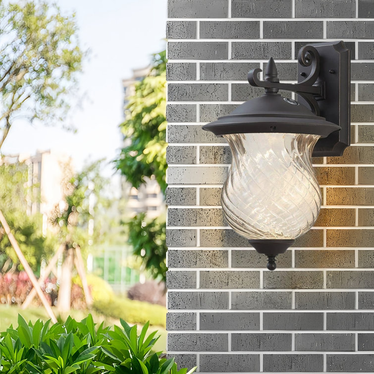 Oil-Rubbed Black LED Outdoor Wall Light with Clear Glass