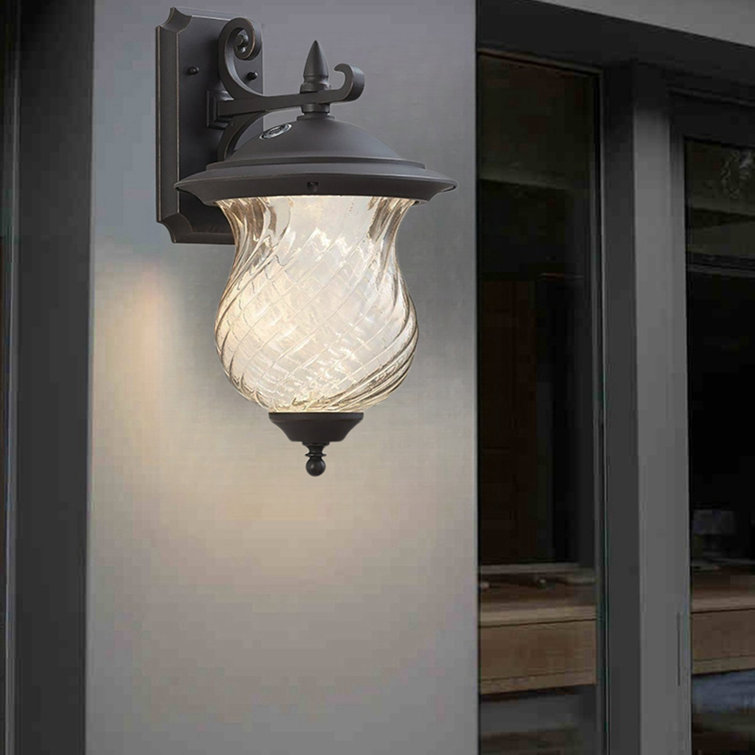 Oil-Rubbed Black LED Outdoor Wall Light with Clear Glass