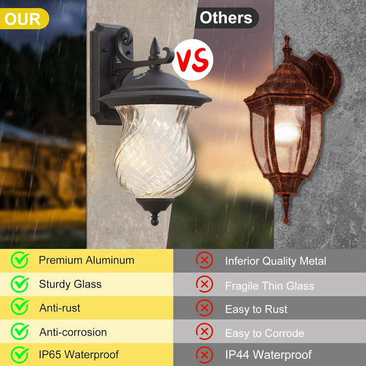 Oil-Rubbed Black LED Outdoor Wall Light with Clear Glass
