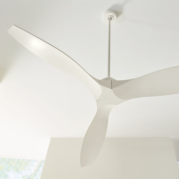Matte White 60'' Smart Outdoor Ceiling Fan with Remote