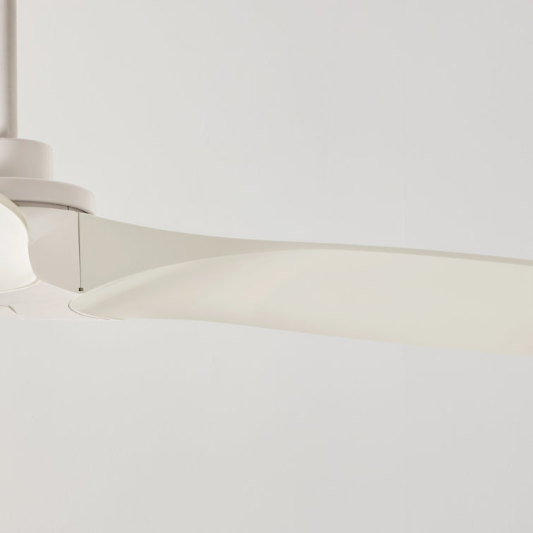 Matte White 60'' Smart Outdoor Ceiling Fan with Remote