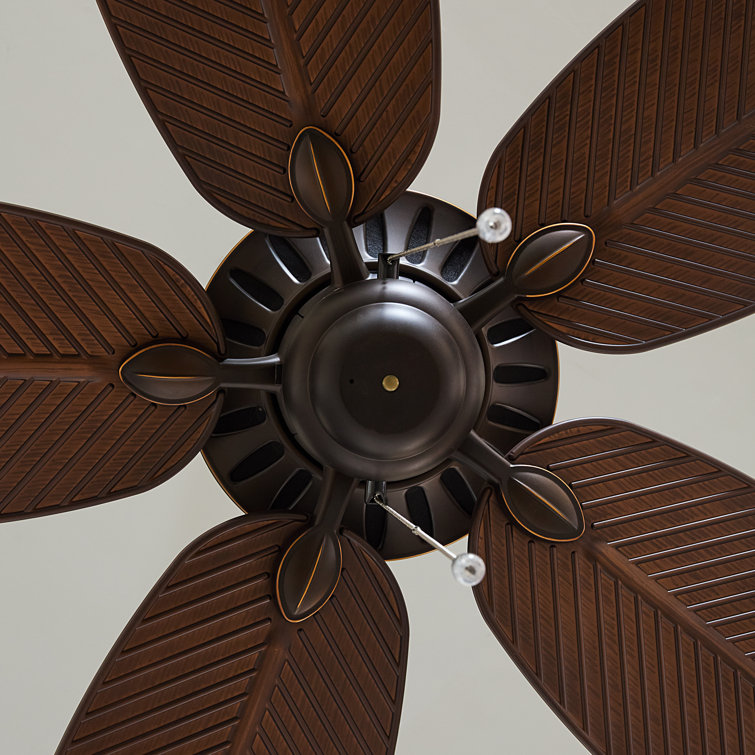 Roman Bronze 52'' Ceiling Fan with Palm Leaf Blades