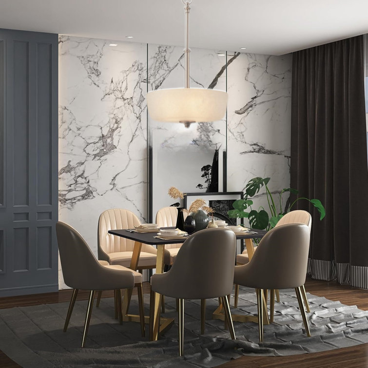 Brushed Nickel 3-Light Bowl Pendant with Frosted Glass Shade