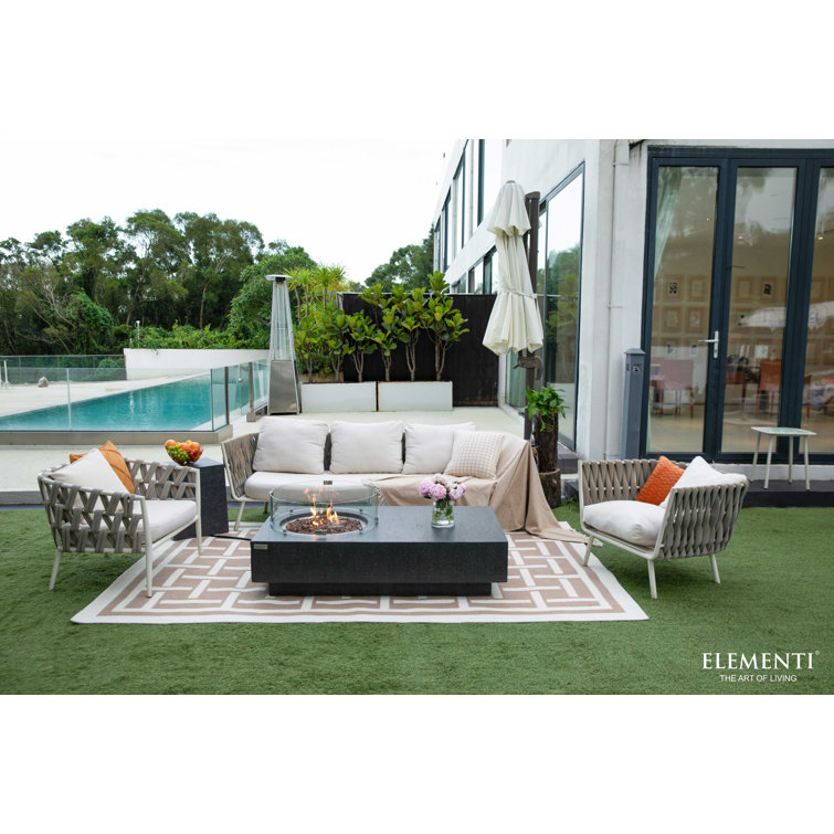 Granville 63" Gray Concrete Gas Fire Pit Table