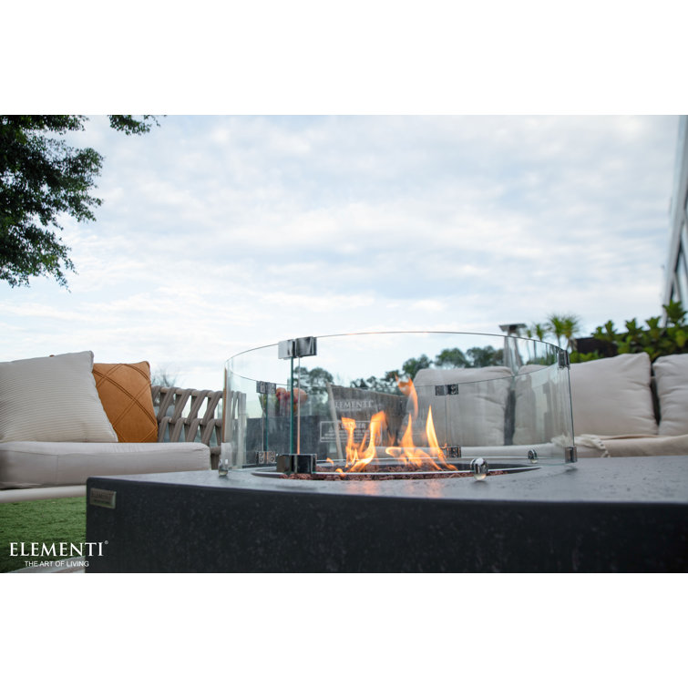 Granville 63" Gray Concrete Gas Fire Pit Table