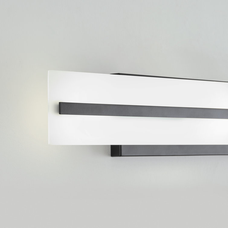 Midnight Black Satin Etched Glass 3-Light Vanity Fixture
