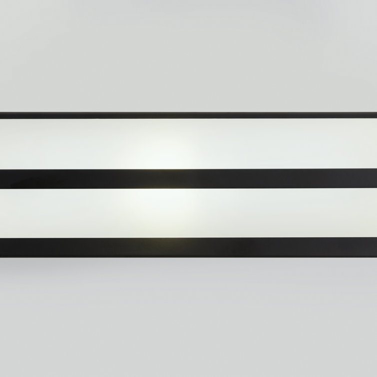 Midnight Black Satin Etched Glass 3-Light Vanity Fixture