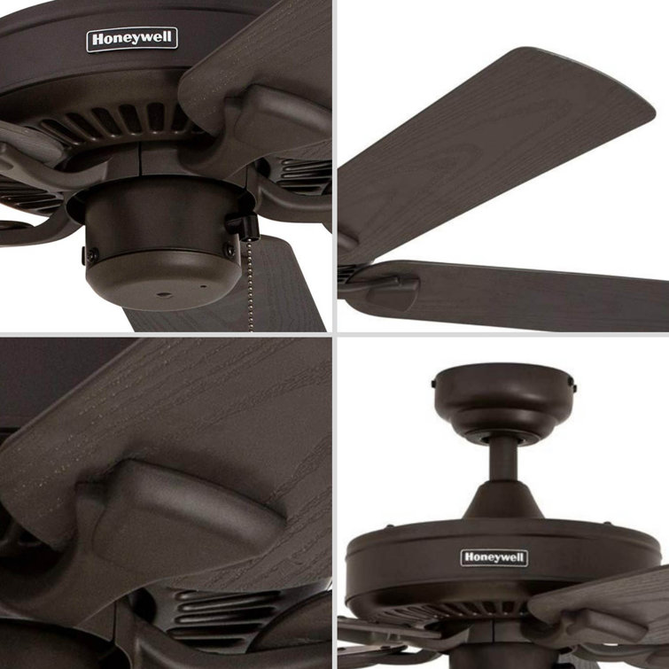 Belmar 52" Bronze Ceiling Fan with Mahogany Blades